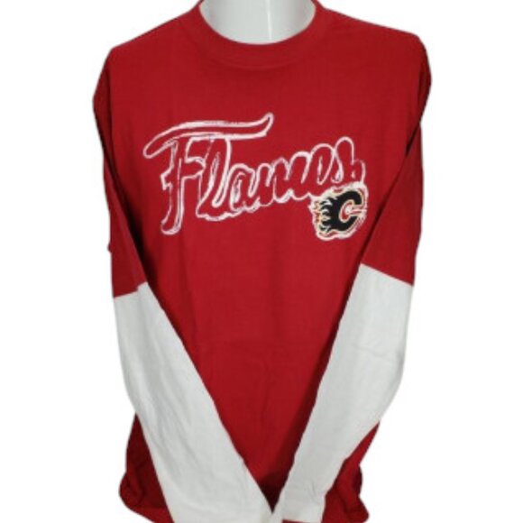 New NHL Calgary Flames Men's Long Sleeve T-Shirt  Size Large Unisex Hockey - Picture 1 of 12